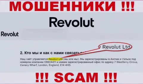 Revolut Ltd - это организация, которая руководит мошенниками Revolut