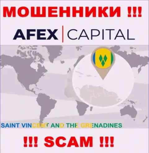 AfexCapital Com специально прячутся в оффшорной зоне на территории Saint Vincent and the Grenadines, internet-мошенники