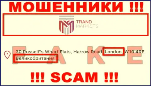 TrandMarkets - это очевидно мошенники, распространили липовую информацию о юрисдикции конторы