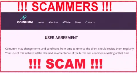 Coinumm Com Crooks can remake their agreement at any time