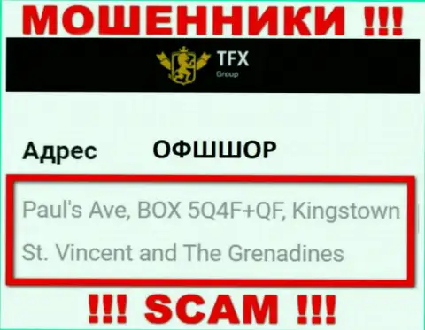 Не имейте дело с TFX Group - данные internet-обманщики спрятались в оффшоре по адресу Paul's Ave, BOX 5Q4F+QF, Kingstown, St. Vincent and The Grenadines