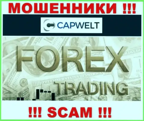 Forex - это сфера деятельности противоправно действующей компании CapWelt