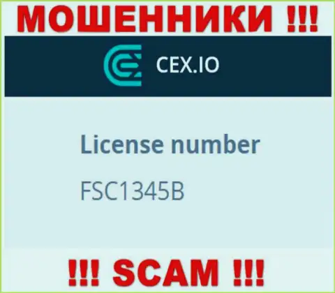Лицензионный номер мошенников CEX Io, у них на информационном портале, не отменяет факт надувательства людей
