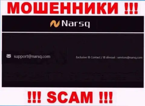 Адрес электронной почты интернет-махинаторов Нарскью, который они указали у себя на официальном сайте