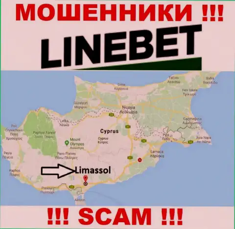 Базируются интернет-аферисты LineBet Com в оффшорной зоне  - Cyprus, Limassol, будьте очень внимательны !!!