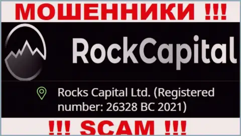 Регистрационный номер еще одной жульнической компании RockCapital io - 26328 BC 2021