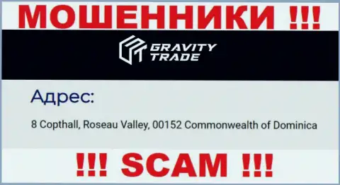 IBC 00018 8 Copthall, Roseau Valley, 00152 Commonwealth of Dominica - это оффшорный адрес Гравити-Трейд Ком, опубликованный на web-портале этих мошенников