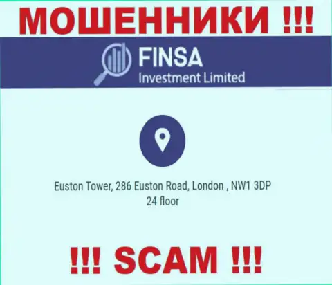 Избегайте работы с конторой Финса - данные мошенники представляют левый официальный адрес