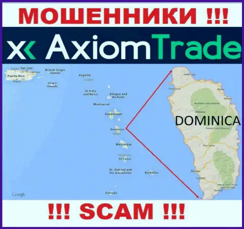 На своем сайте Axiom Trade написали, что они имеют регистрацию на территории - Содружества Доминики