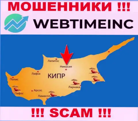 Контора Веб Тайм Инк - это интернет мошенники, обосновались на территории Никосия, Кипр, а это оффшорная зона