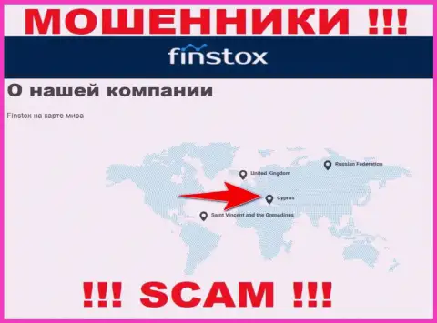 Finstox - это internet мошенники, их адрес регистрации на территории Cyprus