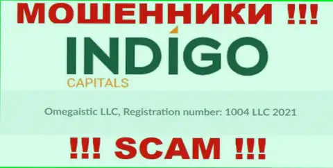 Регистрационный номер очередной мошеннической организации Indigo Capitals - 1004 LLC 2021