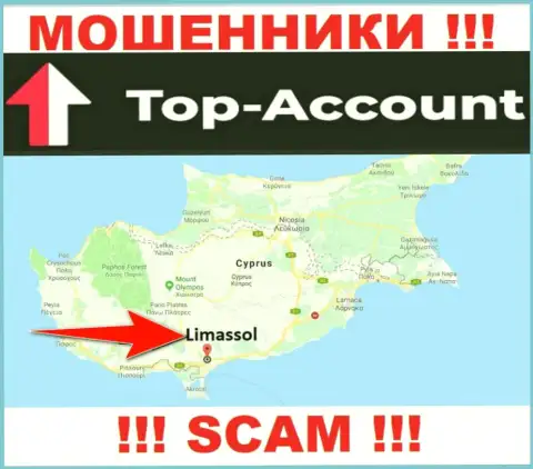 TopAccount специально базируются в оффшоре на территории Limassol - это МОШЕННИКИ !!!