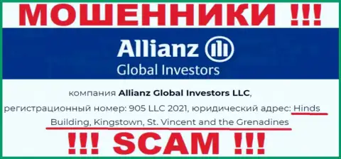Офшорное местоположение Allianz Global Investors по адресу - Hinds Building, Kingstown, St. Vincent and the Grenadines позволяет им свободно обворовывать