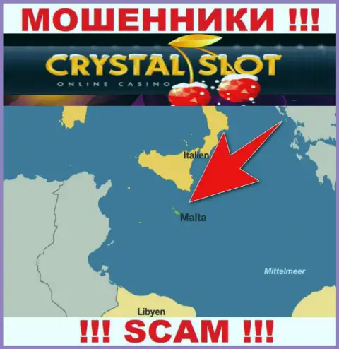 Malta - вот здесь, в офшорной зоне, зарегистрированы мошенники Кристал Инвестментс Лимитед