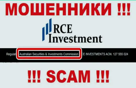 RCE Investment интернет-шулера и их регулятор - ASIC тоже