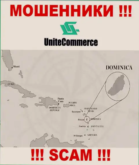 UniteCommerce World зарегистрированы в оффшорной зоне, на территории - Dominica