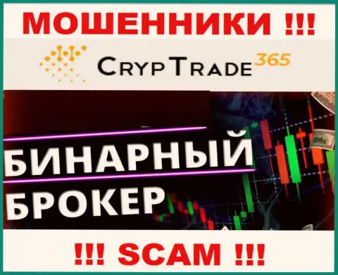 Cryp Trade 365 обманывают, предоставляя противоправные услуги в сфере Брокер бинарных опционов