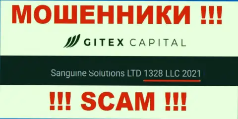 Регистрационный номер организации Gitex Capital - 1328LLC2021