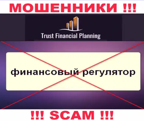 Инфу о регуляторе конторы Trust Financial Planning Ltd не разыскать ни у них на веб-сервисе, ни во всемирной сети интернет
