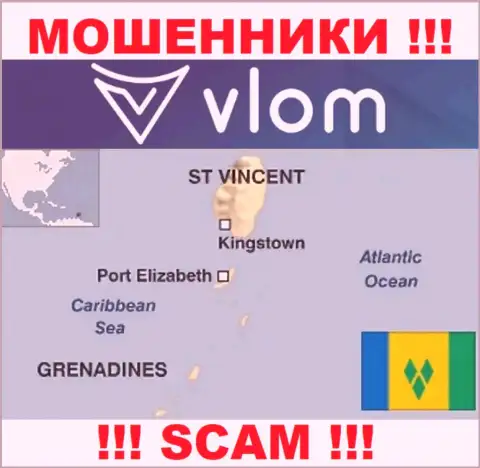 Влом Ком имеют регистрацию на территории - Saint Vincent and the Grenadines, остерегайтесь взаимодействия с ними