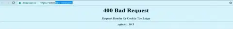 Официальный интернет-сайт forex компании Fibo-Forex несколько суток недоступен и выдает - 400 Bad Request