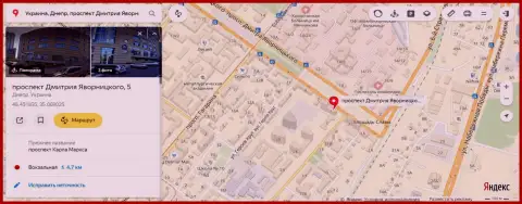 Проданный одним из служащих 770Капитал адрес места нахождения лохотронной ФОРЕКС брокерской конторы на Yandex Maps