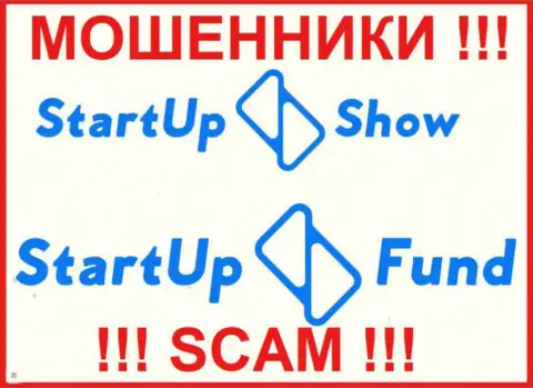 Схожесть логотипов преступных контор StarTupShow и StarTup Fund налицо