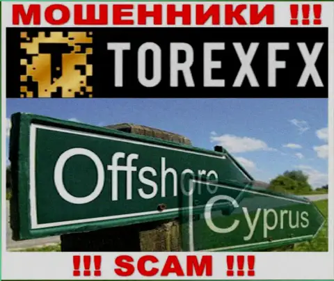 Юридическое место регистрации Торекс ФХ на территории - Кипр